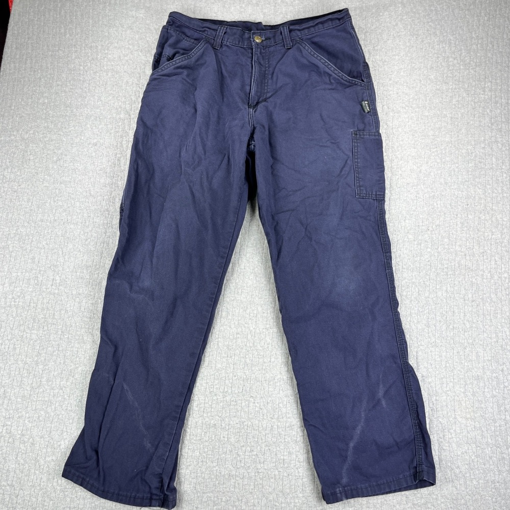 Riverside FR Carpenter Pants Mens‎ 34 41X29 Navy Blue Flame Resistant Westex